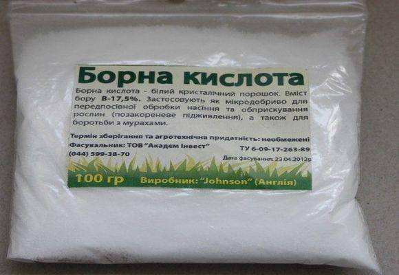 Борная кислота как удобрение для растений
